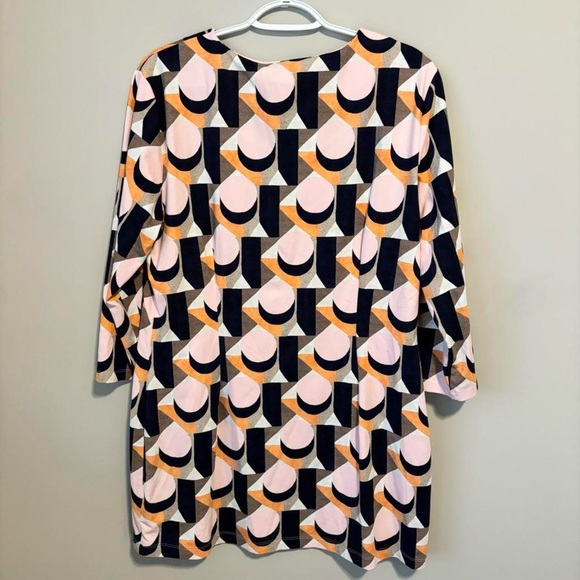J.McLaughlin Geometric Print Shift Dress Tunic Size XL - Picture 3 of 4